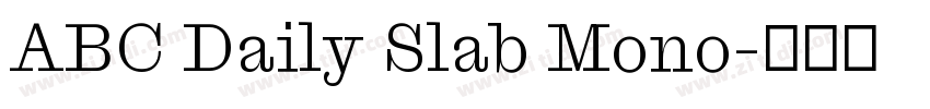 ABC Daily Slab Mono字体转换